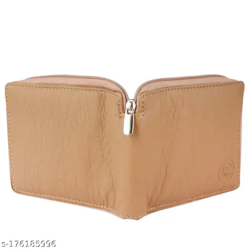 Royal Craft PU leather men's bifold wallet, solid pattern, 2 compartments, durable, well-crafted, India-made