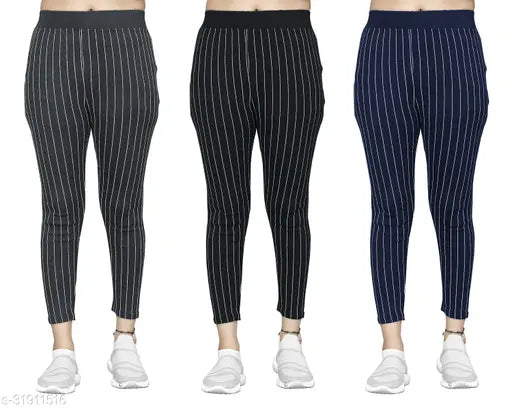 Cotton blend printed net women's slim fit jeggings pack of 3 (Size 26-36), offering comfort and versatility for everyday wear