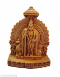 Brown poly resin Shree Murugan statue figurine for pooja room, office decor - 12cm height