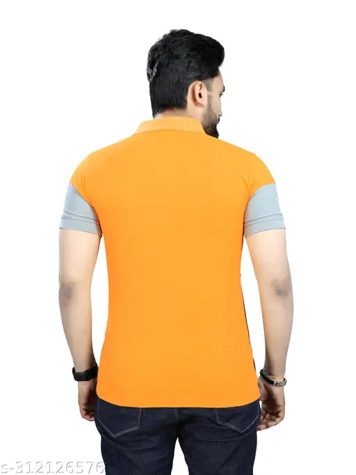Striped cotton short-sleeve formal polo shirt for men, XXL size