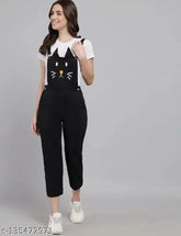 Cotton blend printed net Urbane Partywear women's jumpsuit, short sleeves with XS size details (32in bust, 50in length, 30in waist)