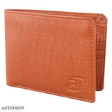 Elegant tan artificial leather wallet, classic design with 10 card slots for modern men, stylish and functional wallet