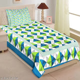 Soft cotton Jaipuri bedsheets & pillow covers (2-pack), geometric print, ideal for summer