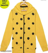 Acrylic long sleeve printed net girls' lightweight sweater, 2-3 years size on hanger