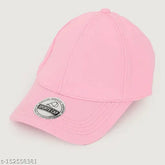 Cotton baseball cap - Trending modern solid-colored adjustable sports cap for kids and adults, originates from India