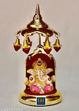 Multi-colored polyresin Ganesha idol set for home decor and car dashboard, perfect for religious idols and gifting