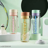 Transparent, rope-design portable water bottle with integrated straw (600ml), BPA-free, leak-proof, pack of 1, available in multiple colors