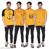 Cotton blend, printed Shaun men's round neck T-shirt, short sleeves - S (37 in chest, 25 in length)