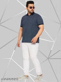 Navy blue wild west all-over print polo neck half sleeve T-shirt for men, cotton blend fabric, stylish and trendy, size 6XL (59 in chest, 33 in length)
