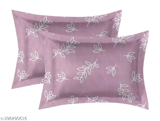 Glace cotton, floral-patterned double bed fitted sheets with pillow covers (72x78 inches & 18x28 inches), ideal for adults. Luxurious and cozy, elasticized to fit mattresses up to 8 inches deep. Made in India