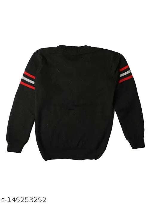 Acrylic self-design winter sweaters for boys & kids (India), comfortable for active play during cold weather