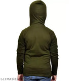 Fashionable cotton blend hoodies with integrated masks for kids (8-15 years), vibrant and comfortable for imaginative play and outdoor activities. Made in India