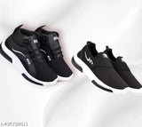 Multicolor EVA sole men's running shoes (Black), stylish casual combo pack for boys, ideal for trekking & outdoors