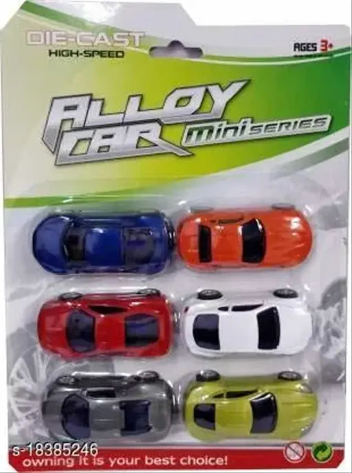 Fiber net, die-cast pull back action car set (6 pcs), promoting learning and creativity for kids in India
