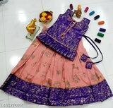 Cotton blend, botanical print Swiss fabric skirt with front neck knot - Indian-origin fashion accessory