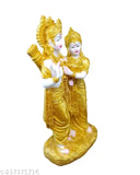 Golden polyresin Ram Sita statue, 23x12cm showpiece for pooja or temple decor