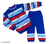 Printed wool long sleeves boy and girl set, 1-2 years, Indian origin