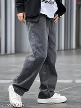 Men's cotton solid baggy jeans, size 30 waist 30", length 39", hip 38