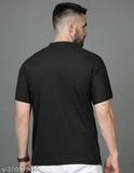 Printed polycotton sports t-shirt with short sleeves, featuring a classic Chinese collar. Available sizes M, L, XL, XXL