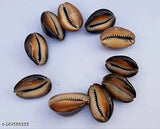 Natural Brown Cowrie Shells Set - 11 PCS for Diwali Pooja Article, originating from India