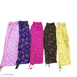 Multi-print cotton Capri shorts for kids loungewear combo - 5 pc value pack in checked net pattern, sizes 3-4 years, 4-5 years, 5-6 years. Indian brand Morvika Kids