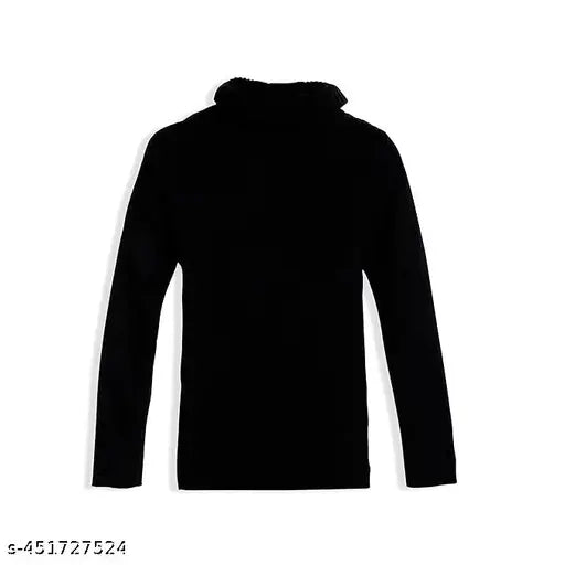 Kids high neck wool sweater, self-design, warm for winter, sizes: 0-3M - 6-7Y