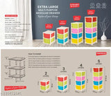 5XL plastic modular storage drawer system, ideal for organizing large items at home