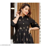 Rayon printed Anarkali Kurta by SNEHA EXPORT, three-quarter sleeves, Indian women's fashion, easy to wear for formal occasions