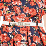 Trendy Girls cotton blend printed net dress, short sleeves, kid's formal wear, 6-7 years size