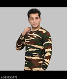Cotton blend army camouflage t-shirt, long sleeves, Indian origin - FAUJI TSHIRT FOR MAN