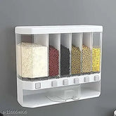Wall Mounted PVC Airtight Cereal Dispenser for Rice, Nuts, Coffee - Space-saving, easy-to-use, clear design
