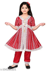 Girls Rayon top & trousers set, three-quarter sleeves, Rqueen Fashion western wear for special occasions