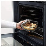 Transparent glass food storage containers set of 3 (400ml, 600ml, 800ml) with detachable locks, oven safe, microwave safe, freezer safe, and airtight for multi-purpose use