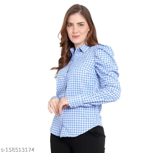 Printed cotton long-sleeved shirt, vibrant design on Indian-made men's size M (36in bust, 25in length) and L (38in bust, 25in length)