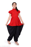 Crepe girl's clothing set, self-designed 4-15 years sizes, Pack of 2, high-quality Indian dresses for kids