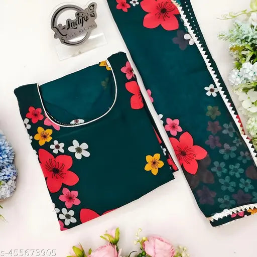 Stylish Georgette gown with long sleeves and printed net, Indian anarkali dress for weddings or parties, size M-XXL