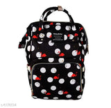 Black Flamingo printed Oxford fabric maternity backpack with 1 compartment, suitable for diapers and essentials, ideal for kids and newborns