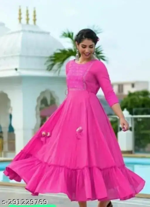 Pink Lurex 101 cotton blouse, solid color three-quarter sleeves, available in multiple sizes from M to 6XL, made in India