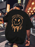Veroconic back graphic printed men's cotton blend tee, oversized fit and short sleeves, perfect for casual occasions