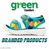 Sea Green patent leather Lecosta Awesome sandals for kids, ideal for boys aged 12-10 years, printed net design on display