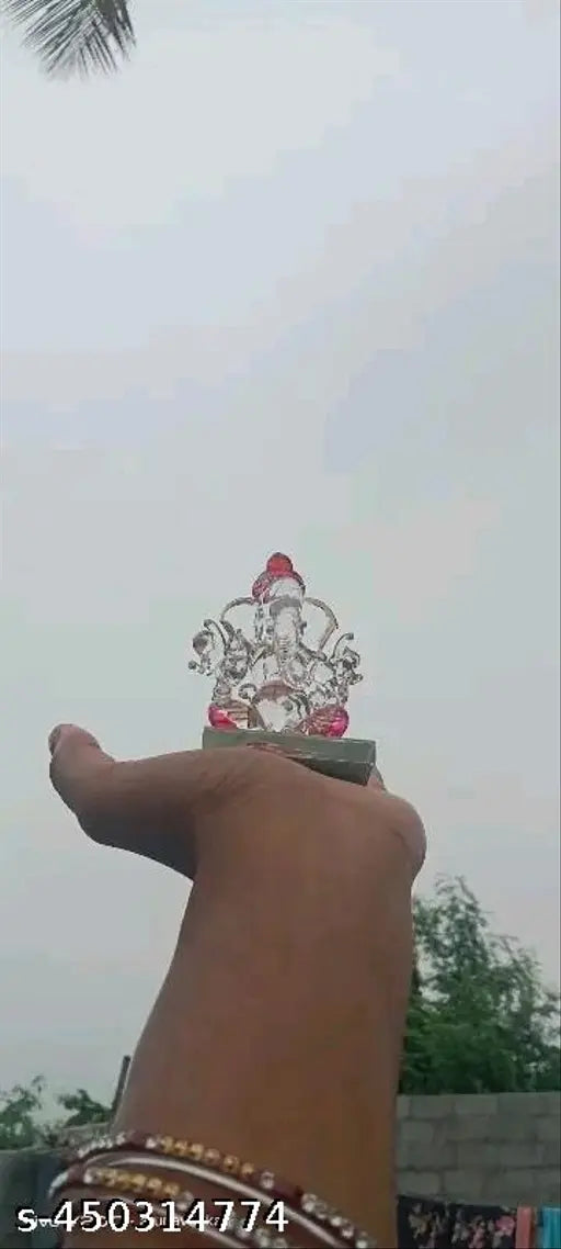 Ganesh idol decorative study table temple, handcrafted Indian religious decor for car dashboards