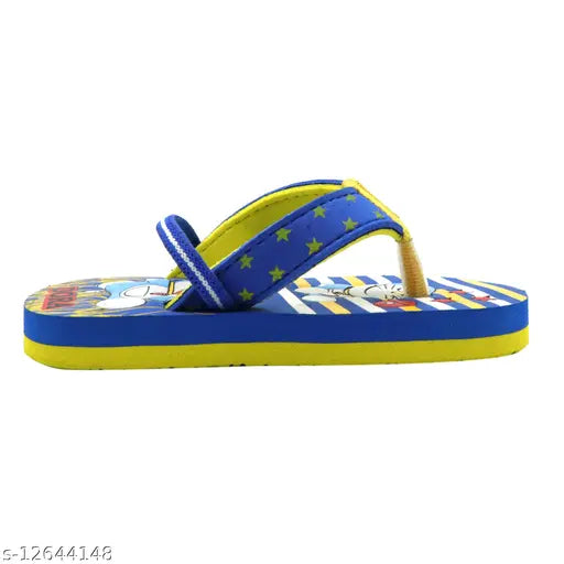 Stylish blue canvas sandals for boys, EVA slip-on with printed net detail, size 9-2.5 years, made in India