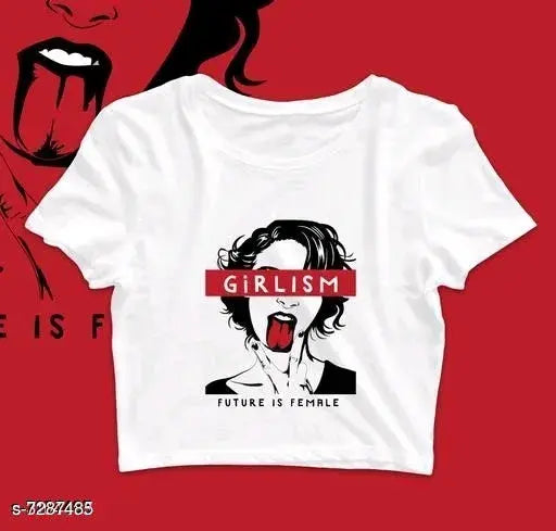 Cotton Status Mantra women's t-shirt with printed design, short sleeves in sizes S-XXL, made in India