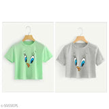 Stylish cotton short-sleeve printed T-shirts for women, India-made wardrobe essential