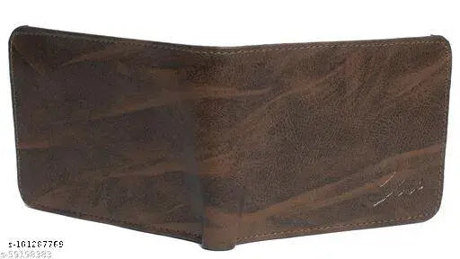 SAMTROH men's PU wallet, stylish cash chain pocket with coin compartment & 5 card slots - brown and compact design