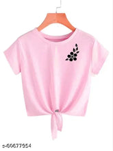 Classic Lycra short-sleeved t-shirt for women, printed with fashionable design. XS (34in bust, 19in length), S (36in bust, 19in length), M (38in bust, 20in length). Made in India