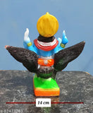 Unbreakable, hand-painted Shanidev statue. Indian God Idol for home decoration, wall hanging, or showpiece