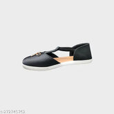 Black synthetic ballerinas by Bally Foot - contemporary design for women's stylish latest shoe fashion