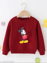 Wine color cotton fleece Windy sweatshirt for kids, solid style and roomy fit for ultimate comfort