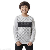 Cotton blend kids sweatshirt, printed net design for ages 3-14, made in India (DAC0370)